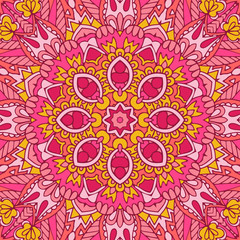 Colorful Tribal Ethnic Festive Abstract Floral Vector Pattern