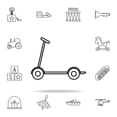 children scooter line icon. toys icons universal set for web and mobile