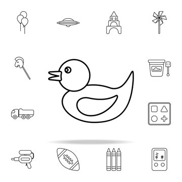 duck line icon. toys icons universal set for web and mobile