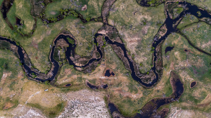 Aerial View of a California River