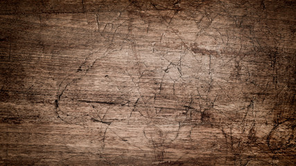 Dark Brown Wood Texture with Scratches