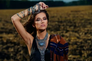 Acrylic prints Gypsy female fashion model