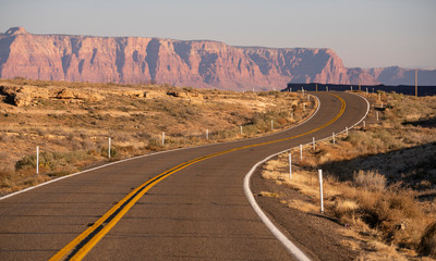 Curvy Two Lane Road Highway Biway Desert Southwest United States