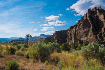 Landscape vistas west of Cody, Wyoming, on the road to Yellowstone National Park