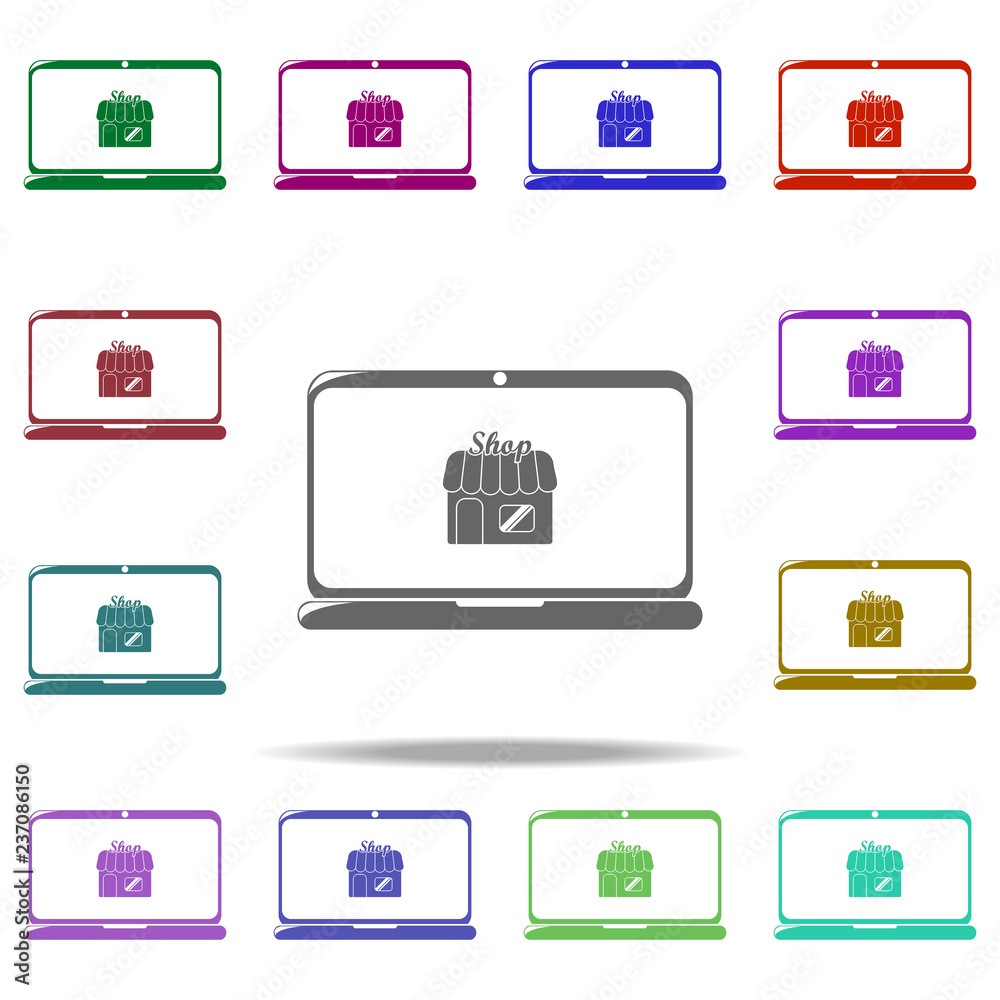 Poster online store icon. elements of shop in multi color style icons. simple icon for websites, web design