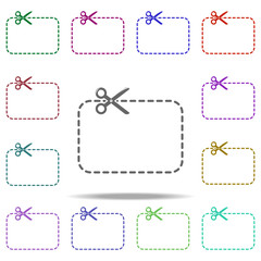 scissors and stroke icon. Elements of Shop in multi color style icons. Simple icon for websites, web design, mobile app, info graphics