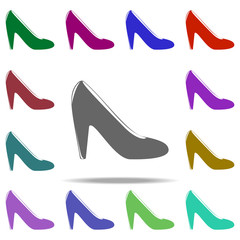 women's shoe icon. Elements of Shop in multi color style icons. Simple icon for websites, web design, mobile app, info graphics