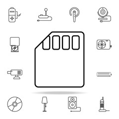 SD card outline icon. Technology icons universal set for web and mobile