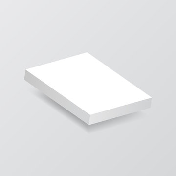 Stack of white sheets of paper on a gray background. Vector illustration .