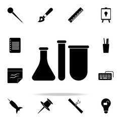 flasks and test tubes icon. University life icons universal set for web and mobile