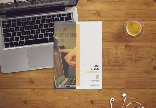 Case Study Booklet Layout With Yellow Accents