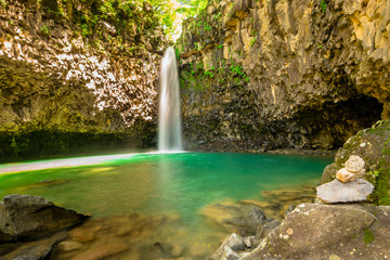 Fototapeta na wymiar jaein waterfall in the freshness of the summer