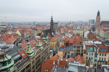 Fototapeta na wymiar Panorama of Wroclaw