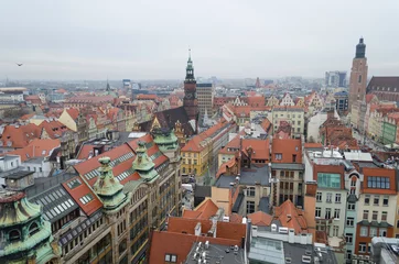 Deurstickers Panorama of  Wroclaw © michalkucharski