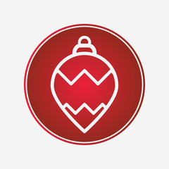 Christmas bauble vector icon sign symbol