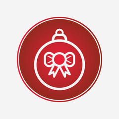 Christmas bauble vector icon sign symbol