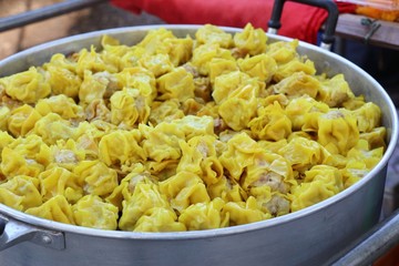 Chinese pork steamed dumplings