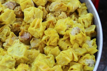 Chinese pork steamed dumplings