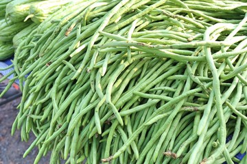 Long beans at market