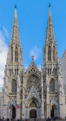 Fototapeta na wymiar St. Patrick's Cathedral one of main one of the main Manhattan Landmarks in New York City USA