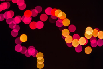  Fondo de Luces de colores borrosas en iluminacion de Navidad