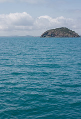 Fototapeta na wymiar An island at the Rosslyn Bay near Yeppoon in n Capricorn area in Central Queensland, Australia