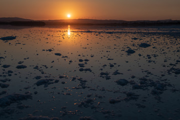 Sunset at Larnaca's Salt Lake, Cyprus