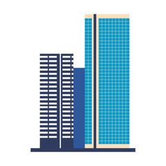 buildings architecture on white background