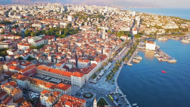 Aerial View Split City & Waterfront