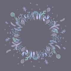 Floral round wreath.