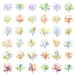 Vector floral bouquets.