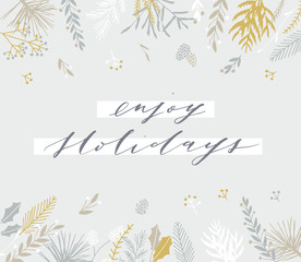 Obraz premium Christmas greeting card.