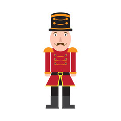 Isolated cute nutcracker soldier. Vector illustration design