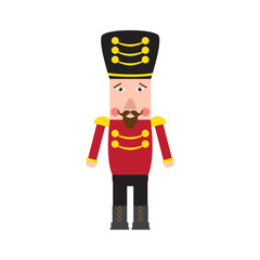 Isolated cute nutcracker soldier. Vector illustration design
