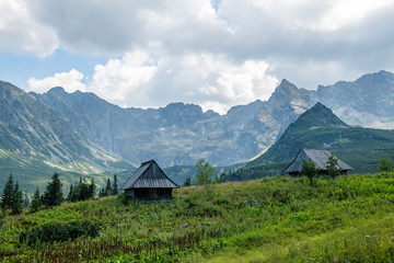 Picturesque huts in the Tatra Mountains
