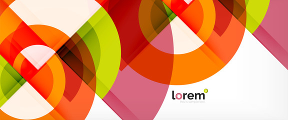 Obraz premium Multicolored round shapes abstract background