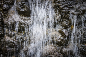 background image of fresh water flowing over a rocky wall