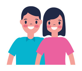man and woman character cartoon 