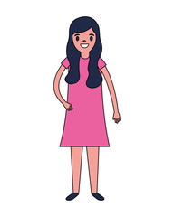 smiling girl portrait on white background 