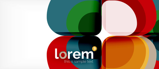 Abstract background - geometric multicolored round shapes composition. Trendy abstract layout template for business or technology presentation