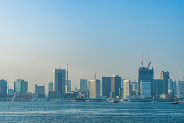 Fototapeta premium Budynki biurowe w Tokio Panoramę miasta Tokio, Japonia