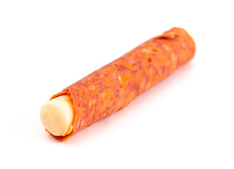 Mozzarella Cheese Stick Wrapped in Cured Meat a Great Snack for Low Carb Diets