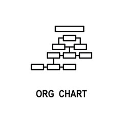 Organizational chart icon. Element of business structure icon for mobile concept and web apps. Thin line organizational chart icon can be used for web and mobile