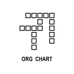 Organizational chart icon. Element of business structure icon for mobile concept and web apps. Thin line organizational chart icon can be used for web and mobile