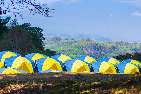Camping spot for tourists at doi samer dao Sri Nan National Park thailand