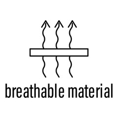 breathable material icon. Element of raw material with description icon for mobile concept and web apps. Outline breathable material icon can be used for web and mobile