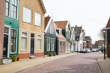 Landscape of preserved historic houses