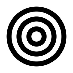 Naklejka premium Target sign - black simple transparent, isolated - vector