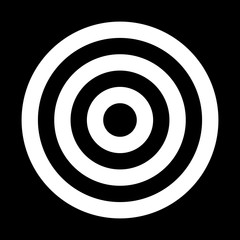 Target sign - white simple transparent, isolated - vector