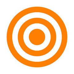 Target sign - orange simple transparent, isolated - vector